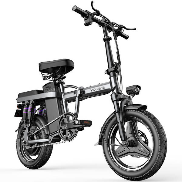 Bicicletas elétricas de 14 polegadas podem ser carregadas com baterias de lítio para veículos elétricos dianteiros e traseiros.