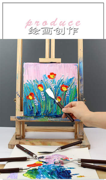 Conjunto de Pincéis e Espátulas para Arte