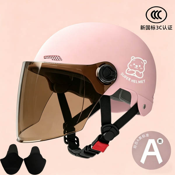 Novo modelo nacional 3C certificado capacete elétrico para motocicletas masculino e feminino quatro temporadas chapéu de segurança geral para adultos semicondutores