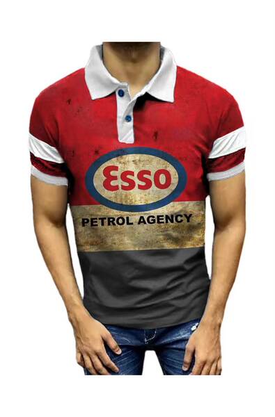 2023 Cross-border Europa e América Camiseta de esportes de lazer de três pedaços POLO camisa de golfe digital impressão de camisa