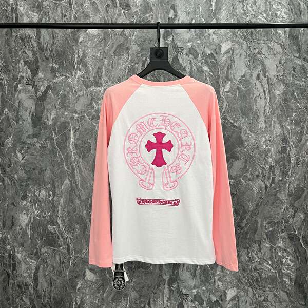 T-shirt correto cross-border Chrome Heart de alta qualidade dupla de algodão puro para homens e mulheres