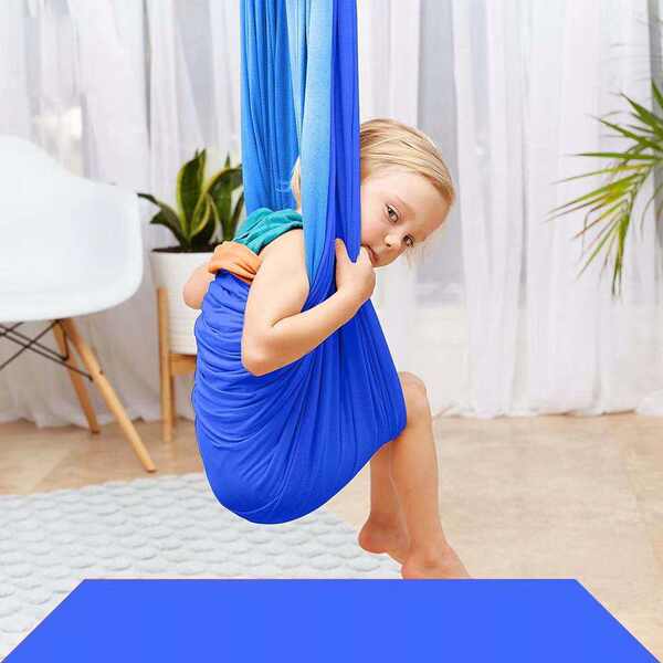 Dupla camada elástica de camas para crianças em casa e fora de casa Yoga de outono no ar Camas de yoga coloridas de tecido elástico de camas fabricante