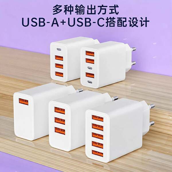5V2A cinco carregadores USB padrão europeus para o plug-in do adaptador de energia padrão da Apple para celulares Android