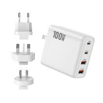 100W Nitrogênio PD Carregador 100W Alta Potência Folding Foot Duplo USB+ Carregador Duplo PD 100W Carregador Direto