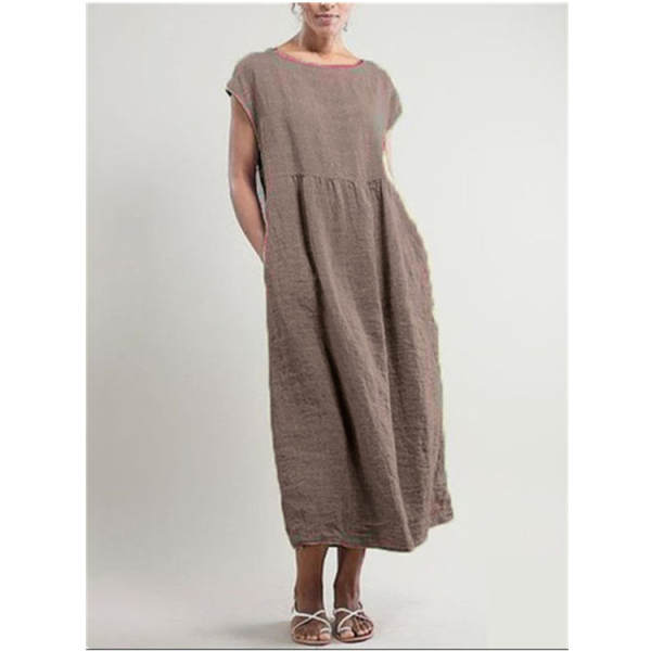 2026 Novo Euro-americano Amazon puro sem mangas relaxante algodão saco de saco de algodão para mulheres vestido de roupa transfronteiriço