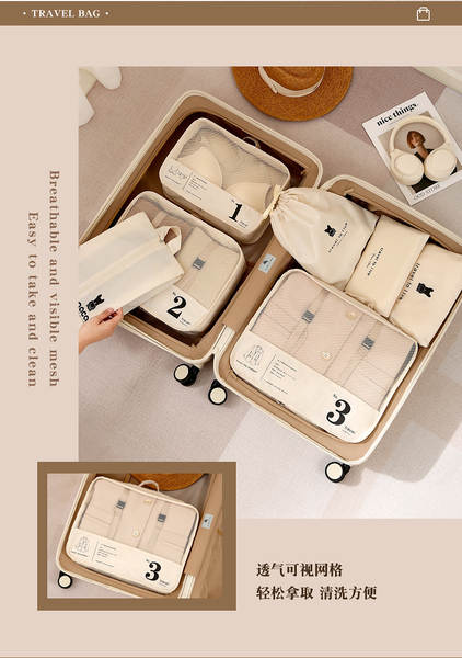 Kit de Organização de Viagem 7 Peças