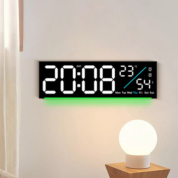 Relógio eletrônico LED de venda direta do fabricante de relógio eletrônico de estilo simples com bateria de plug-in de dois usos 0712