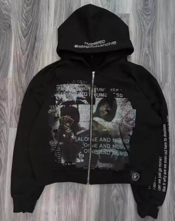 Moletom estampado estilo Y2K