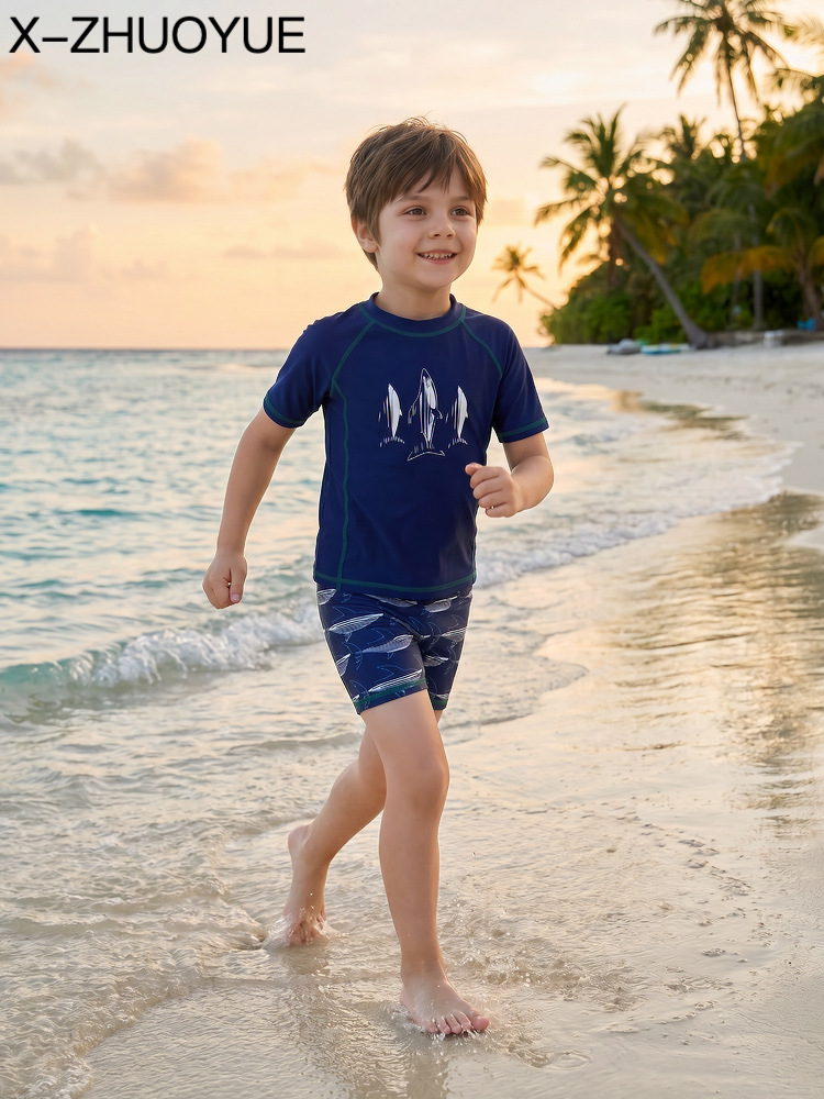 Conjunto de bermuda de natação para menino
