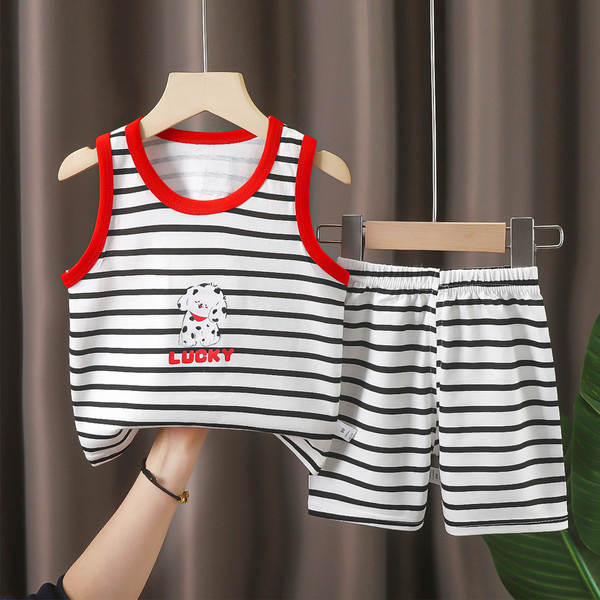 Vestido de verão infantil de algodão