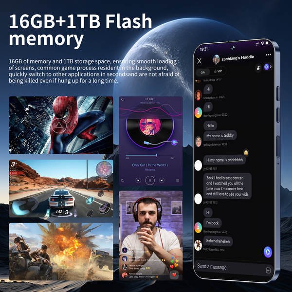 Transfronteiriço S25 ultra 3 + 16 incell perfuração inteligente de tela grande unidade 4G rede de comércio exterior celular