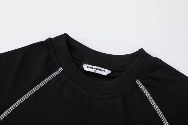 T-shirt de verão de 2026 para homens de pulso curto americano T-shirt esportivo hiphop para homens de pulso curto