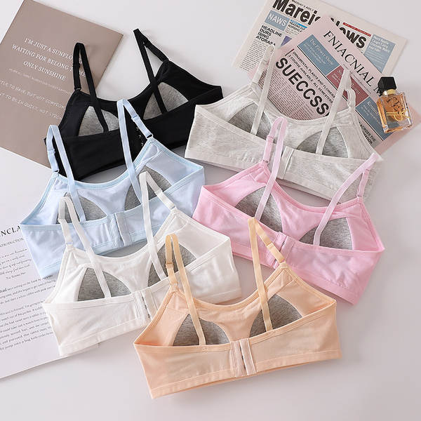 Pequenas camisetas de algodão para meninas do ensino médio e do ensino médio para meninas do ensino médio