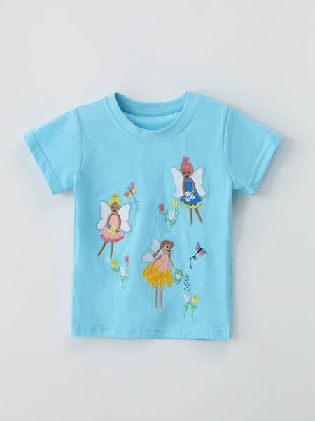 Camiseta infantil florzinhas
