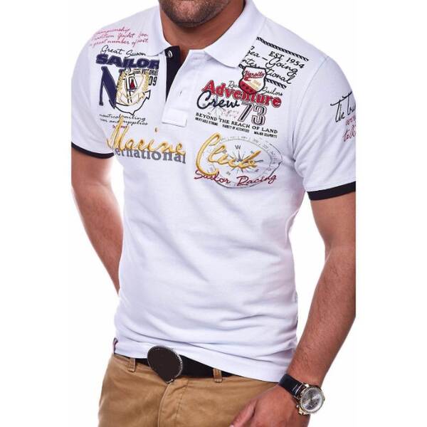 2023 Cross-border Europa e América Camiseta de esportes de lazer de três pedaços POLO camisa de golfe digital impressão de camisa