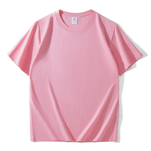 T-shirt masculino com mangas curtas e pesadas de algodão puro 230 gramas Jovens com mangas redondas de roupa de roupa pura