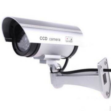 Simulação de câmera falsa com luz Monitor de câmera anti-roubo Modelo de câmera de vigilância falsa