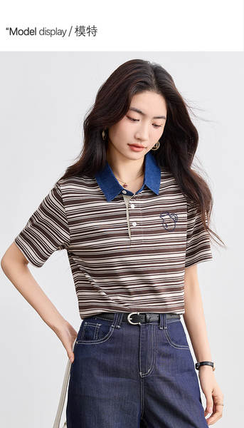 Camiseta de roupa curta e curta T-shirts para o trabalho.