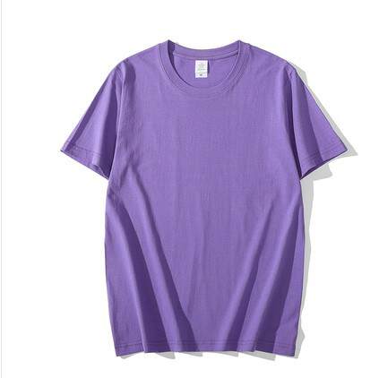 T-shirt de algodão branco e branco para homens e mulheres com camisa de roupa masculina de 220 gramas