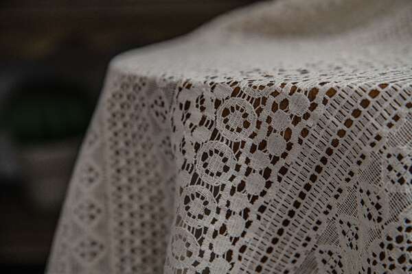 Cortina de Croche em Tom Creme