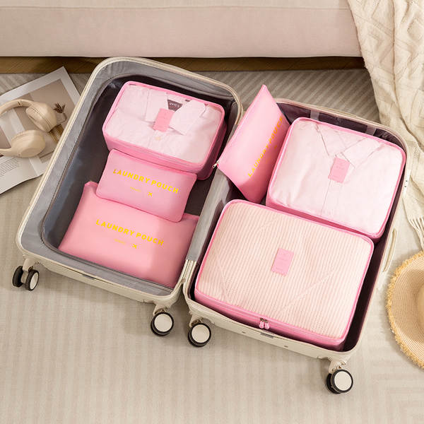 Conjunto de 6 bolsas de organização para viagem