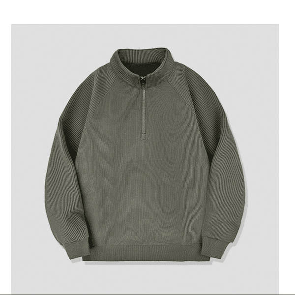 2024 Outono Humor Homem Conforto barras de caverna semi-refinado camisa esportiva relaxante roupa de guarda-roupa semi-alto colar puro