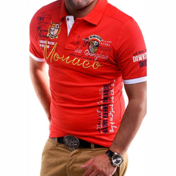 2023 Cross-border Europa e América Camiseta de esportes de lazer de três pedaços POLO camisa de golfe digital impressão de camisa