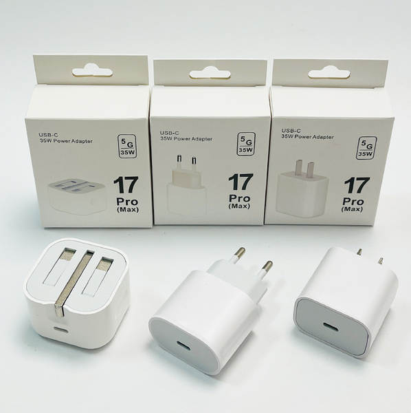 Cabeça de carregamento transfronteiriça de 35W para a Europa e os EUA para o novo carregador de iPhone 17 da Apple