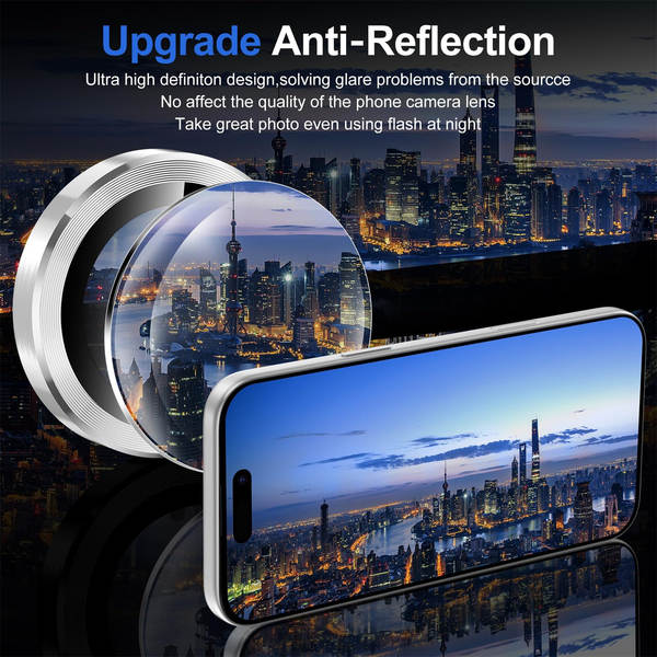 Para o iPhone 17 Pro Max lente de câmera protector de película de vidro estilizado película de alumínio cobertura de tela de liga