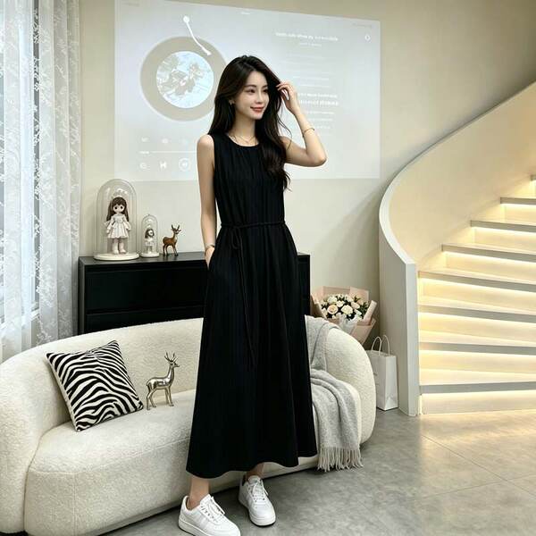 Vestido feminino sem mangas