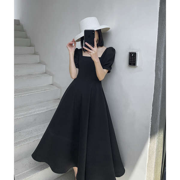 Vestido preto longo hebem