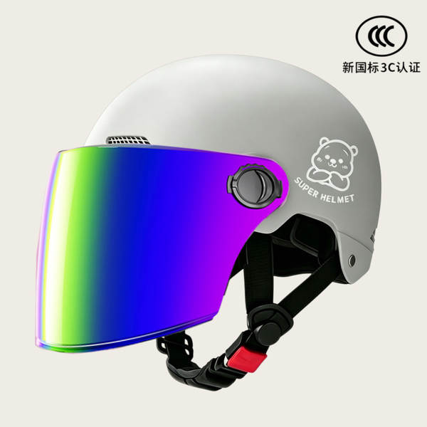 Novo modelo nacional 3C certificado capacete elétrico para motocicletas masculino e feminino quatro temporadas chapéu de segurança geral para adultos semicondutores