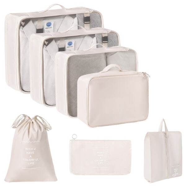 Conjunto de 7 Bolsas de Organização para Viagem
