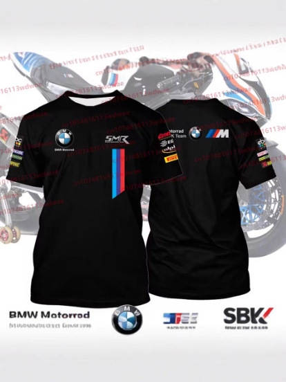 T-Shirt masculino BMW Motorcycle Racing T-Shirt confortável Moto GP de mangas curtas
