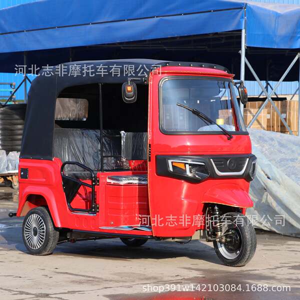 TUK-TUK Transfronteiriço Tricolor Elétrico África Índia Passageiro Turco Bajaj Modelo de combustível Tricolor