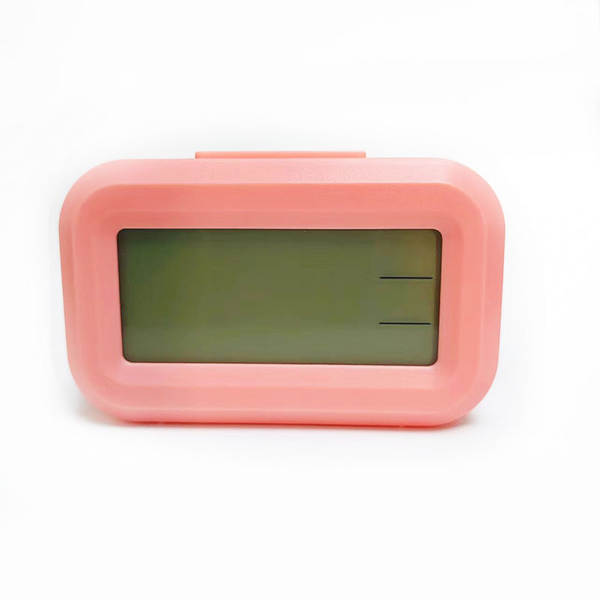 Relógio inteligente de despertador de mini-LCD com luzes nocturnas, relógio estudantil bonito
