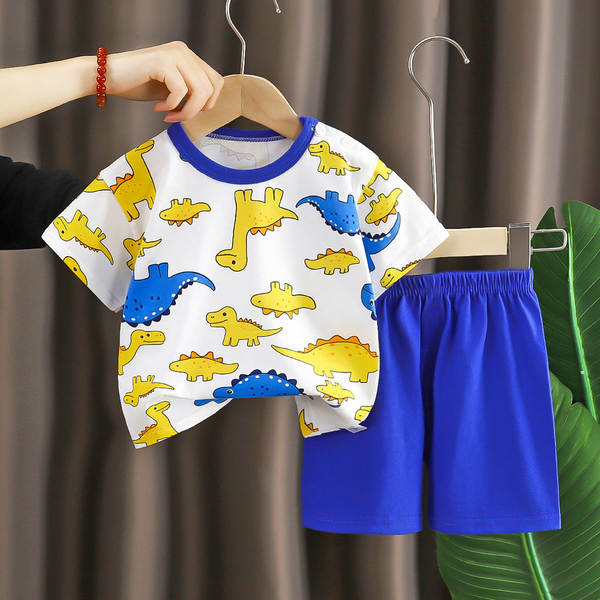 Conjunto de verão infantil de algodão