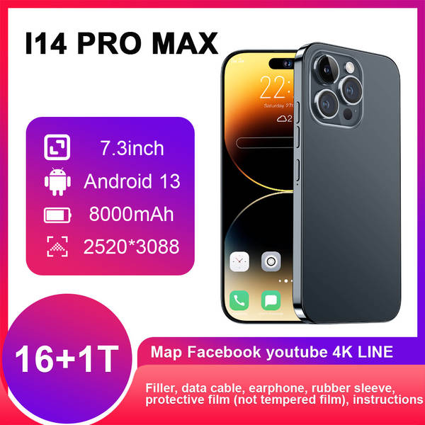 Transfronteiriço i14 ProMax smartphone de 7,3 polegadas de unidade de comércio exterior (16 + 1 TB) fabricante de origem