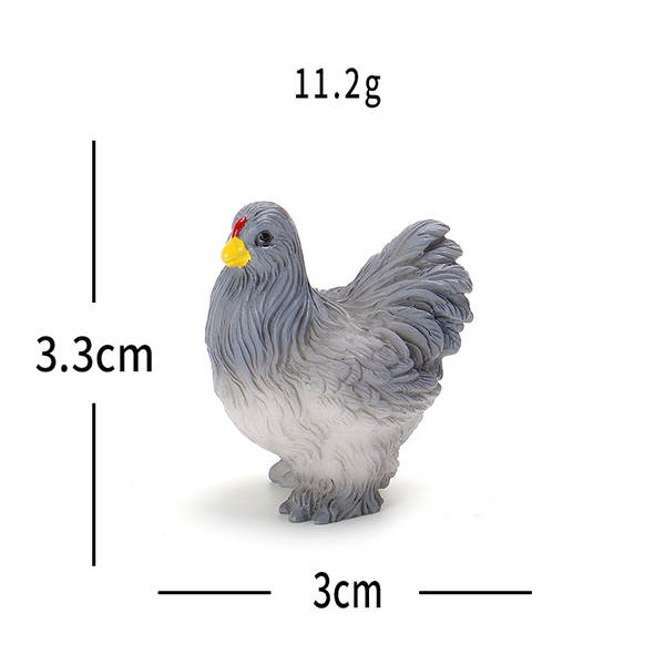 Micro-paisagem criativa fazenda de simulação de galinhas grandes de galinhas de espinhas diy acessórios de decoração de mesa mini pedaços