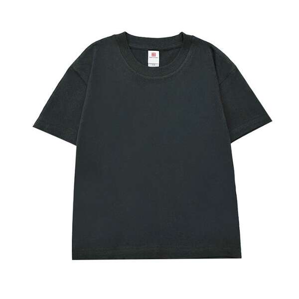 Camiseta de algodão puro para crianças 220 gramas de algodão personalizado padrão de logotipo para crianças vestido de verão para o comércio exterior