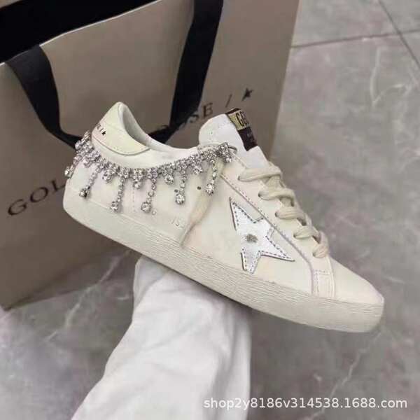 Sapato casual branco de couro
