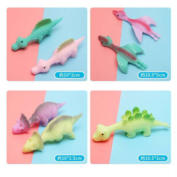 Tiro de dinossauro brinquedos divertidos de dedos de tiro de dedos de lançamento de pequenos dinossauros de despressão de softgels transfronteiriços Novas fontes de atacado