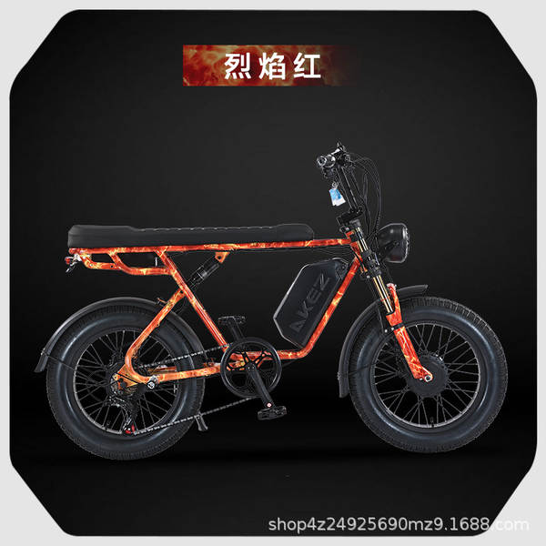 AKEZ moto elétrica de 20 polegadas 750V*2 duplo motor de aço de carbono de alta velocidade rack de cauda elétrica bicicleta de assistência