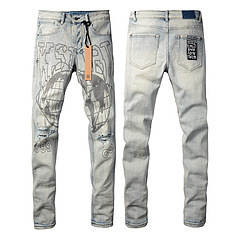 Calça Jeans Masculina Reta com Efeito Desgastado