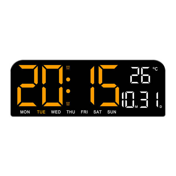 Novo relógio de tela grande simples de LED Relógio de mesa criativo de tamanho grande de relógio de mesa pendurável 0707