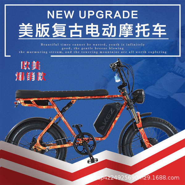 AKEZ moto elétrica de 20 polegadas 750V*2 duplo motor de aço de carbono de alta velocidade rack de cauda elétrica bicicleta de assistência