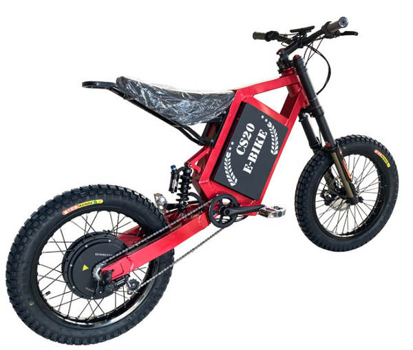 CS20 rack de liga de alumínio elétrico off-road bicicleta bombardeiro invisível de alta potência 5000W 72V
