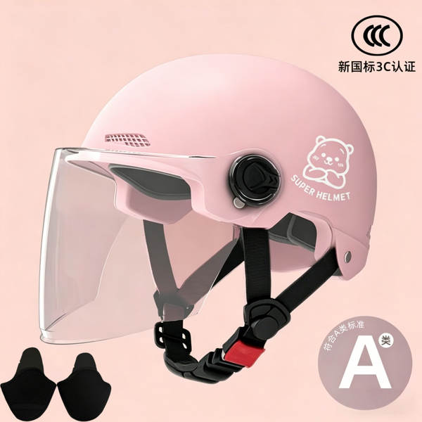 Novo modelo nacional 3C certificado capacete elétrico para motocicletas masculino e feminino quatro temporadas chapéu de segurança geral para adultos semicondutores