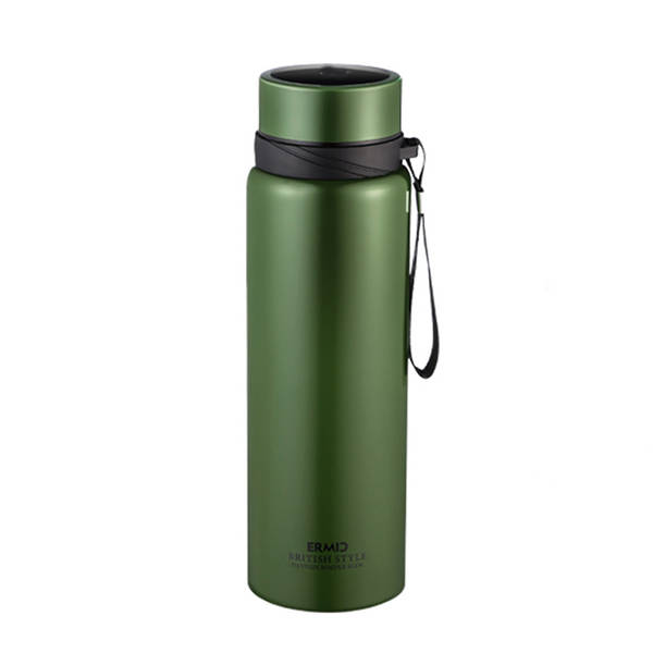 Taça de aquecimento de grande capacidade de aço inoxidável exterior portátil de torneira de turismo pendura de torneira de esportes personalizável de garrafa de aquecimento de logotipo
