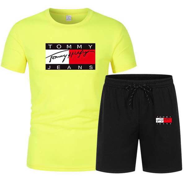 2023 fabricante de vendas diretas primavera-verão venda quente de pulseiras curtas homens esportes de lazer camisetas curtas de tamanho grande dois conjuntos